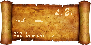 Losó Emma névjegykártya