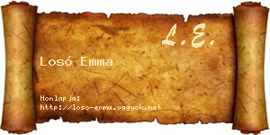 Losó Emma névjegykártya